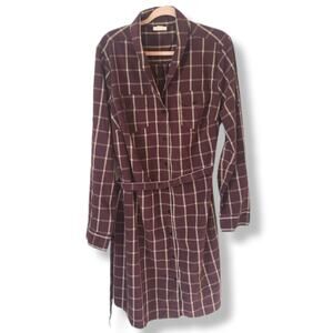 Converse One Star Brown Plaid  Shirt Dress Juniors Size 3